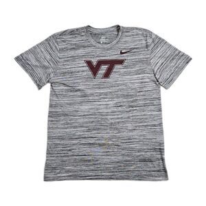 Mens Nike DriFit Virginia Tech Short Sleeve T Shirt Gray Large Athletic Cut